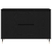 Sideboard  con Puertas y Cajones Negro Roble 101,5x35x70 cm