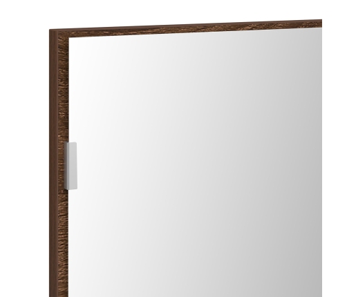 Gabinete Espejo de Baño  con Luz LED Roble Marrón 80x37 cm