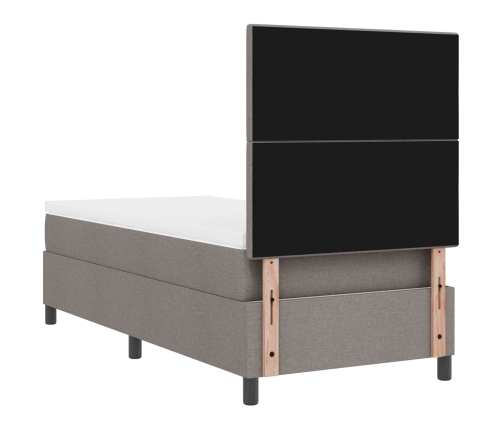 Cama con Base Futón  Taupe 100x200 cm Tela
