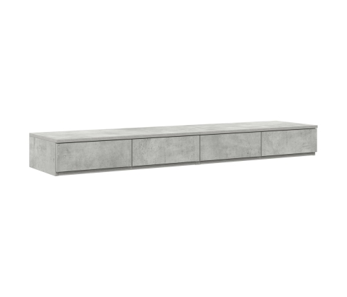 Mesa de Noche Gris Concreto Madera Elaborada 150 x 36.5 x 16.5 cm