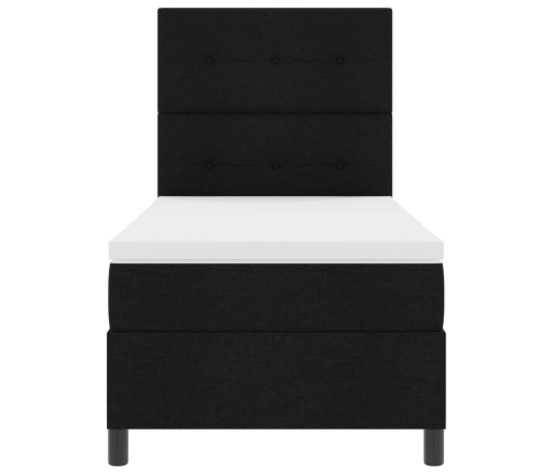 Cama con Somier Negra 90x200 cm Tela