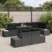 Conjunto de Sofá de Jardín  Conjunto de 9 Negro