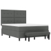 Cama con somier y colchón gris oscuro 140x190 cm