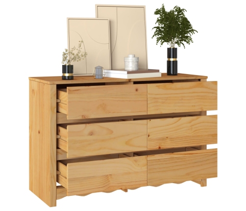 Cómoda  ""DRAMMEN"" 111x43x73,5 cm de Madera Sólida de Pino