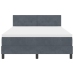 Cama Box Spring con Colchón  Gris Oscuro 140x200 cm Terciopelo