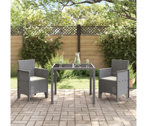 Silla de Jardín  Conjunto de 2 Gris claro y crema Polipropileno