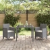 Silla de Jardín  Conjunto de 2 Gris claro y crema Polipropileno