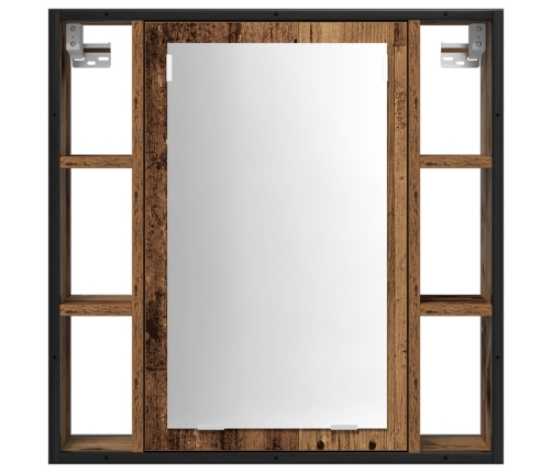 Set de Muebles de Baño de 2 Piezas de Madera Vieja y Madera Ingenierizada
