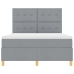 Cama Box Spring  con Colchón Gris Claro 160x200 cm Tela