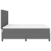 Cama Box Spring  con Colchón Gris Claro Súper King Tela de Pana