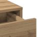 Juego de tocador de 2 piezas con LED de  en madera de roble artesanal