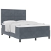 Cama Box Spring  con colchón Gris Oscuro 140x200 cm Terciopelo