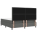 Cama con Box Spring y Colchón Banco Gris Oscuro 180x200 cm Tela
