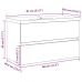 Gabinete para Lavabo  con Lavabo Integrado Roble Negro Madera Ingenierizada, Gabinete para Lavabo  Roble Negro 80x38.5x45 cm Madera Ingenierizada