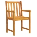 Conjunto de Comedor de Jardín de 3 Piezas en Madera Sólida de Acacia