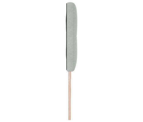 Cabecero tapizado gris claro de 180 cm en terciopelo