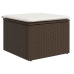 Conjunto de Comedor de Jardín  6 Piezas Marrón Ratán sintético