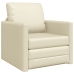 Sofá cama 2 en 1 crema 74x77x81 cm cuero sintético