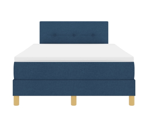 Cama con Somier  con Colchón Azul 120x200 cm Tela