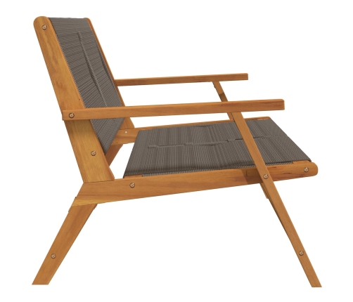Banco de Jardín Gris 76x122x73 cm Madera Sólida de Acacia