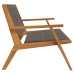 Banco de Jardín Gris 76x122x73 cm Madera Sólida de Acacia