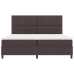 Cama Box Spring con Colchón Gris Oscuro 200x200 cm Tela