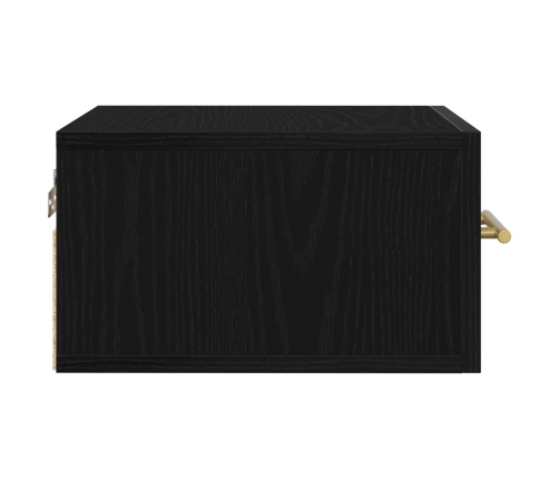 Mesitas de Noche 2 pcs Montadas en la Pared de Roble Negro 35x35x20 cm