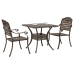 Conjunto de Bistro de Jardín de 3 Piezas  de Aluminio Fundido Bronce