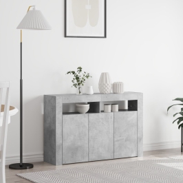 Aparador  Gris Cemento Madera de Ingeniería 116 x 30 x 75 cm