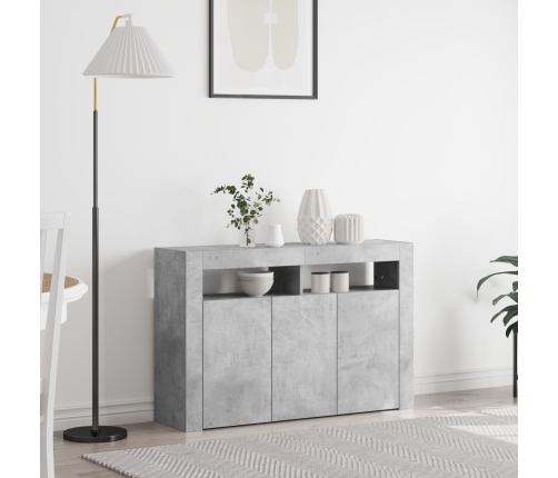Aparador  Gris Cemento Madera de Ingeniería 116 x 30 x 75 cm
