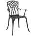 Set de 3 Negro Aluminio Fundido 150x90x72 cm Duradero