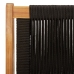 Banco de Jardín  Negro 76x122x73 cm Madera Sólida de Acacia
