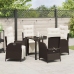 Set de Comedor de Jardín de 5 Piezas Rattan Poliéster Marrón