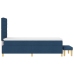 Cama Box Spring con Colchón y Banco Azul 90x200 cm Tela