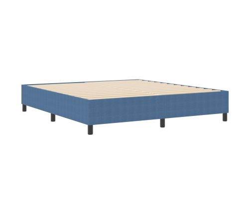 Cama Box Spring  Azul Super King Tela de Pana