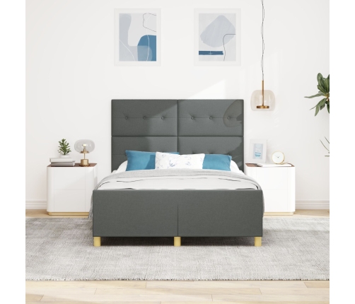 Estructura de cama  Gris oscuro 160x200 cm Tela