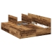 Cama con almacenamiento  de madera envejecida 140x190 cm
