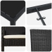 Set de Comedor de Jardín de 5 Piezas  con Cojines Poliratán Negro