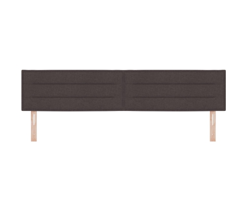 Cabecero diseño Lines marrón oscuro 200 cm tela