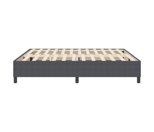 Cama Box Spring  Gris Oscuro Super King de Tela de Corduroy