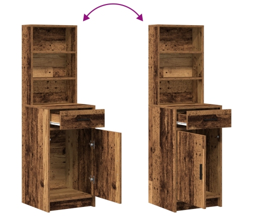 Alto Armario Madera Vieja 40x41x135 cm