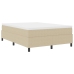 Cama Box Spring  con Colchón Verde Claro Gris 160x200 cm Tela de Corduroy