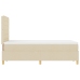 Cama con Base de Resortes y Colchón Crema 120x200 cm Tela