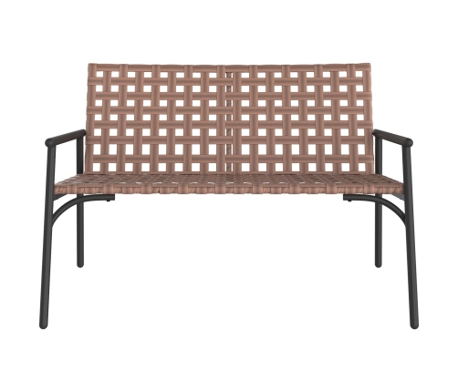 Banco de Jardín  Negro 113x79x75 cm Ratán Sintético