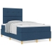 Cama Box Spring  con Colchón Azul 120x200 cm Tela