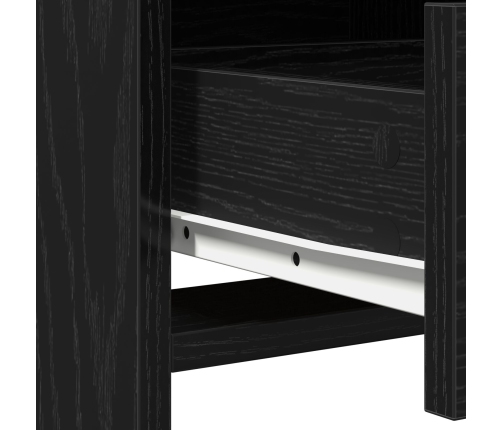 Mesa de Tocador  con Luces LED Roble Negro 50x41x135 cm