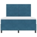 Cama con Box Spring y Colchón  & LED Azul Oscuro 160x200 cm de Terciopelo