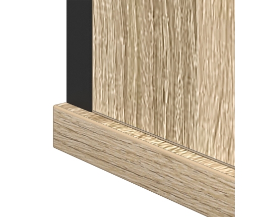 Gabinete de Espejo  Roble Natural Tablero de partículas, vidrio, metal
