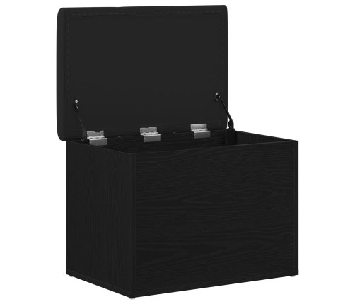 Banco de almacenamiento  Negro Roble 60x40x45 cm Madera elaborada