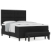 Cama con Somier y Colchón Negro 140x200 cm Tela